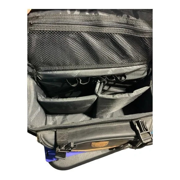 Solidex Black Leather Camera Video Equipment Bag with Gold Warranty
